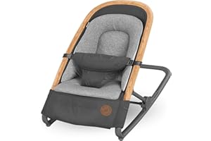 Maxi-Cosi Kori 2-in-1-Babywippe, 0–6 Monate, bis 9 kg, Baby Bouncer, 3 mit einer Hand einstellbare Liegepositionen, leicht & kompakt, Easy-in-Gurt, Kissen für Neugeborene, Essential Graphite