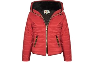 A2Z 4 Kids Chicas Chaqueta Niños Elegante Acolchado Plata Puffer Bubble Fur Collarín Acolchado Cálido Grueso Abrigo Chaquetas Edad 3-13 Años