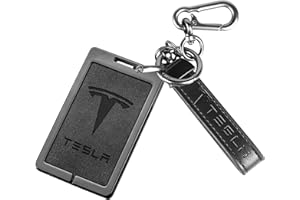 Nizirioo Porte-cartes, porte-cartes, porte-clés, accessoire Tesla avec ceinture de clé, coque de protection en silicone pour Tesla Model 3 modèle Y, Noir , M