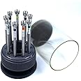 LLF 9pcs Precision Flat Blade Slotted Screwdriver Set for Watchmakers, Includes 7 Sizes Flat Screwdrivers and 2 Sizes Slotted Screwdrivers