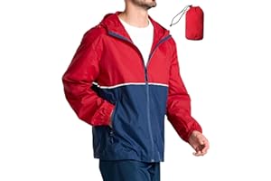 SPEEDRUN Chubasquero Hombre Impermeable Chaqueta Ligera Cortavientos Running Hombre con Capucha Chubasquero Moto con Bolsillos Cortavientos Transpirable con Cremallera Chubasquero para Ciclismo, M-3XL