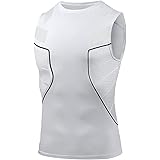 AMZSPORT Canotta Compressione Uomo, Maglia Senza Maniche Aasciugatura Rapida per Bodybuilding Palestra Running