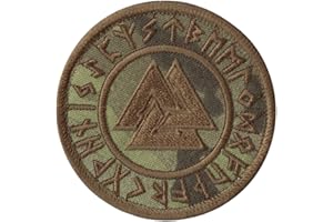 LEGEEON mult1cam Valknut Wikinger Norse Runen Heidnische Odin Gott Rune Taktische Klett Patch Militär