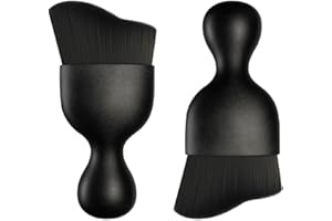 Wugauwor 2 Brosses Nettoyage Voiture pour Intérieur, Brosse à Épousseter Douce pour Nettoyer L'intérieur de la Voiture, Les Claviers D'ordinateur, Les Écrans de PC, Les Appareils Photo, etc, Noires