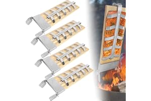 NAIZY 4X Planche à Saumon avec Support en Acier Inoxydable Angle réglable Extra Épaisse Planche cèdre Barbecue pour Les Barbecues et Les Braseros