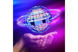 Tomzon Boule Volante avec Lumières LED A32, Boule Magique Spinner Boomerang Jouet Intérieur et Extérieur, Mini Drone Cadeau pour Enfants Garçons et Filles, Bleu