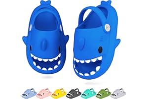 WUYISTAR Chanclas Tiburón Niñas Chanclas de playa para niños Sandalias antideslizantes para piscina Chanclas de Verano Rosa Menta Verde Azul Gris Amarillo Verde Oscuro