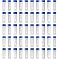 Eowpower 50pcs 5ml Plastic Graduated Vial Storage Container Test Tubes with Screw Caps