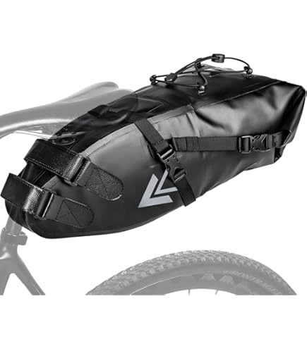 Borsa Da Sella Bici Impermeabile 3L ROCKBROS - Con Strisce Riflettenti Per MTB E Bici Da Corsa - Foto 4