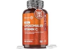 MAXMEDIX Vitamine C Liposomale 1000 mg - 180 Gélules Vegan (3 mois) - Acide Ascorbique + Extrait d'Églantier (Cynorrhodon) & Extrait de Phospholipide de Tournesol - Complément Fatigue & Système Immunitaire