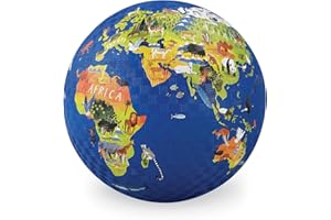 CROCODILE CREEK Bertoy 3821271 Gummi-Spielball, Welt, klein, 13cm Durchmesser