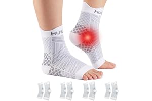 HUEGLO 4Paar Sprunggelenkbandage Orthopädische Kompressionssocken Neuropathie Knöchelbandage Arthritis Achillessehne Bandage Plantarfasziitis Fussbandagen Sprunggelenk Sport,Plantar Fasciitis Socks