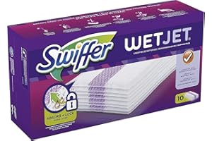 Swiffer WetJet Balai Spray Recharges Lingettes pour Tous Types de Sols X10