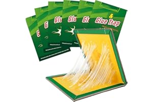RQJLZ 6 Pack Pest Trap Boards, Large Strong Sticky Trap Pad And Boards For Multi Pests, Glue Trap Pads for Indoor Outdoor Home Kitchen Garden, Insects, Fly Catchers.