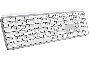Logitech MX Keys S, Tastiera Wireless, Profilo Basso, Digitazione, Tasti Programmabili, Retroilluminazione, Bluetooth, USB C Ricaricabile, PC Windows, Linux, Chrome, Mac, Italiano QWERTY, Pale Grey
