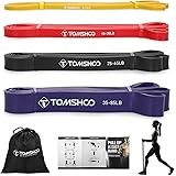 TOMSHOO Bande di Resistenza, Bande Elastiche Fitness Set in Lattice Naturale, Resistance Band Allenamento Della forza Fitness