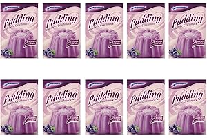 KOMET GEROLF PÖHLE & CO. GMBH 10er Pack Komet Pudding Heidelbeer-Geschmack (10 x 40 g) zum Kochen Puddingpulver Dessert Puddingdessert