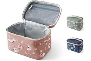 MONBENTO – Sac Isotherme Repas Enfant Frosty cannelle Fox – Glacière pour Transporter Lunch Box, Gourde, Accessoires et Encas - Sac Gouter Idéal pour Ecole/Pique-nique – Personnalisable - Motif Renard