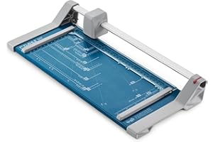 Dahle Rogneuse 507 Modèle 2020 (Capacité de Coupe jusqu'à 8 Feuilles, DIN A4, 320 mm de Coupe, Auto-Affûtante, Pression Automatique) Bleu