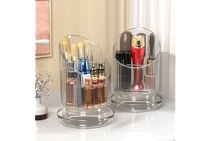 Dachiy Kosmetik Make Up Organizer 2 Set, Um 360° Drehbare Lippenstift-Aufbewahrungsbox, Kosmetik Organizers Für Zimmer, Geeignet Als Raumdekoration, Schminktisch, Schlafzimmer