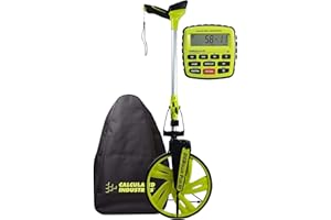 Calculated Industries #6575 DigiRoller Plus III 12.5 Inch Estimators Electronic Distance Measuring Wheel with Large Backlit Digital Display; Measure in Feet, Inches, Meters, Yards; Carrying Pack