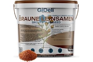 GiDeli Hela Bruna Linfrön 10 kg i Hink - för Bröd, Gröt och Sallad | 100% naturliga frön utan tillsatser, hermetiskt förpackade, mal själv eller strö som de är, veganskt och vegetariskt