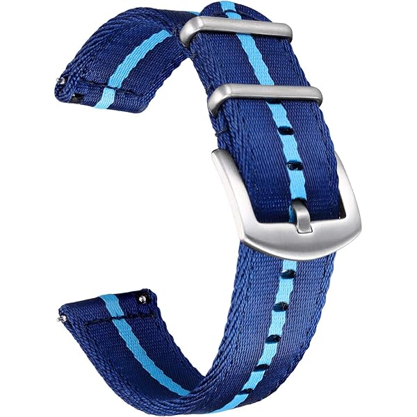 WB Original Premium canvas horlogeband | 10 kleuren - 18, 19, 20, 21, 22 mm - sluiting: zilver geborsteld | Cordura, leer | vervangende armband, 22 mm, Leer