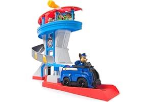 PAW Patrol - Lookout Tower, altezza superiore a 50 cm, set da gioco con 1 veicolo della polizia base, 2 personaggi Chase e accessori, adatto per bambini dai 3 anni in su