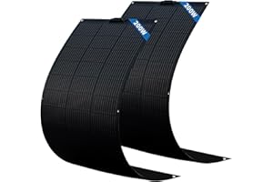 FIREFLY ENERGY Panel Solar Flexible de 400W paquete de 2 piezas 200W Módulos Solares de panel Fotovoltaico Monocristalino para autocaravanas, fuera de la red, caravanas, barcos, techos