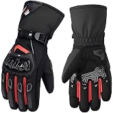 KEMIMOTO Guantes Moto Invierno, Impermeable,T&aacute;ctiles, Cortavientos y Agarre | Resistente al Agua, Transpirable, Forro Suave,