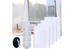 JGYCVBU 4 Pcs Mosquitera Ventana, con 4 Rollos de Cinta Autoadhesiva y 1 Herramienta de Corte, Cortada individualmente a medida, Protección contra Mosquitos y Moscas,Sin Taladrar ni Atornillar, 130cmx150cm