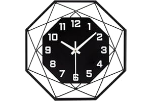 VINILITE Orologio da Parete Moderno in Metallo Orologio da Parete Silenzioso Decorazione per Cucina Soggiorno Camera da Letto Ufficio, Ø 30 cm