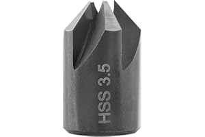 ENT EUROPEAN NORM TOOLS ENT 50535 Avellanador de inserción HSS, diámetro (d) 3,5 mm, D 12 mm, E 90°, GL 25 mm, derecho