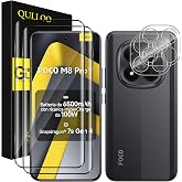 QULLOO for Xiaomi POCO M8 Pro 5G/Redmi Note 15 Pro Plus 5G Screen Protector, [2+2 Pieces] Tempered Glass &amp; Camera Lens Protec