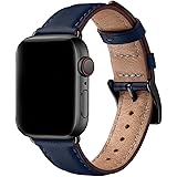 SUNFWR Lederarmbänder für Apple Watch Armband 44 mm 45 mm 42 mm 49mm, Herren Damen Ersatz Original Lederband für iWatch Serie