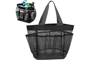 Fodlon Borsa Portatile a Rete, Borsa da Doccia in Rete con 8 Cestini Borsa Lavabili per la Spiaggia Campeggio Palestra Grande Borsa da Asciugatura Rapida, per Shopping Università Viaggi Nuoto Sport