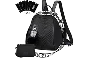 Eshow Zaino Donna Casual con Multitasche, Zainetto Multifunzionale a Ragazza per Viaggio Scuola Shopping, Borsa con Vari Spazi di Stoccaggio