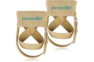 Plantarelief Bogen Unterstützung Klammer- Plantarfasziitis Ärmel, 2 Bänder verstellbare Kompression Bänder Frauen für Sever-Krankheit, Plantarfasziitis Linderung, flache Füße, Ferse Schmerzen,1 Paar S