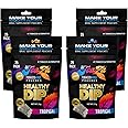 Teaza Herbal Energy Pouches Chewing Tobacco Alternative Nicotine Free Dip, Smokeless Alternative Snuff & Healthy Dip, Tropical Flavor (4 Pack) Mouthwatering Tropical Fruits Pineapple Mango Citrus