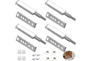 4 stycken tryckdörröppnare push to öppna dörröppnare, magnetiska dörrknoppar, softstängning, eftermontering, skåpdörr, magnetspänne, tryckdörröppnare, skåp, dörröppnare tip On för dörrar, beslag
