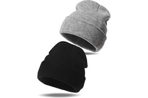 AMABILEMIA Cappello Uomo Invernale 2 Pezzi Berretto Donna Invernale in Maglia Cuffia Beanie Unisex Inverno Running