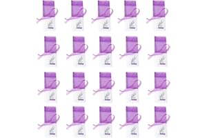 COYTEAR Lavender Bag Empty Sachet Bags,Dried Lavender Purple Scent Sachets Set Multi-Purpose Small Organza Bags Home Fragrance Supplies for Dried Flower Jewelry Gift Closet Freshening Drawer Scenting (20Pack)