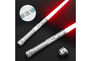 Smautop Lightsaber for Kids and Adults 2-in-1 RGB 11 Color USB Rechargeable Black Metal Handle Sword, Lightsaber 2er Suitable for Halloween Christmas Cosplay, 11rgb Silver
