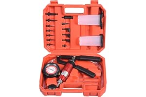LXNEER 2 in 1 Hand Held Vacuum Pressure Pump Tester Brake Fluid Bleeder Kit for Car Motorcycle, Manual Vacuum and Pressure Pump Tester Brake Bleeding Kit