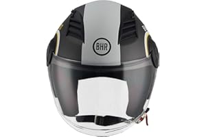 BHR Casco Demi-Jet 804 TOP| Casco Scooter Omologato ECE | Casco Motorino con Visiera Antigraffio e Sgancio Micrometrico