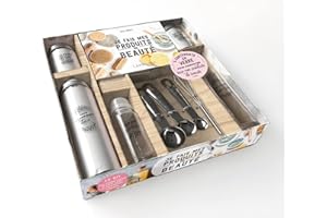 Je fais mes produits de beauté: Coffret avec 3 flacons, 1 roll-on et 1 spray en verre, 3 cuillères doseurs et 1 mini-fouet en inox, 1 livre de recettes