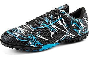 Rhyme-Zeal Mens Football Boots Astro Turf Trainers Outdoor Cleats Professional Athletics Sneakers TeensTraining Soccer Shoes Unisex