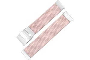 Hearkent Breathable Elastic Nylon Watch Strap with Simple Pressing Switch Buckle, Adjustable Sports Watch Band for Men and Women