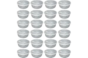 TENLITE 24-Pack Airtight Round Containers – Clear, Stackable Storage Boxes For 3D Printer Filament – Keep Spools Dry, Dust-Free & Organised – BPA-Free, Durable & Reusable - (2500ml (2.5Litre))