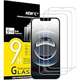 NEW'C Tempered Glass Screen Protector for iPhone 16e | 3 Pack, HD Clear, 6.1 Inch, 9H Hardness, Scratch Resistant, Bubble Fre